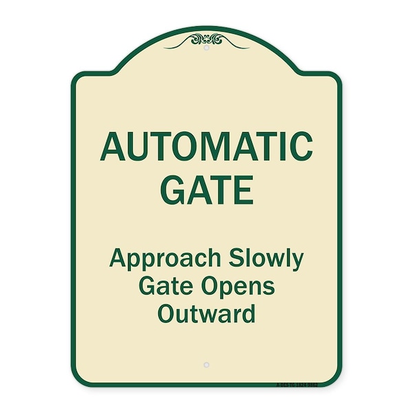 Designer Series-Automatic Gate Approach Slowly Gate Opens, 24" x 18", TG-1824-9862